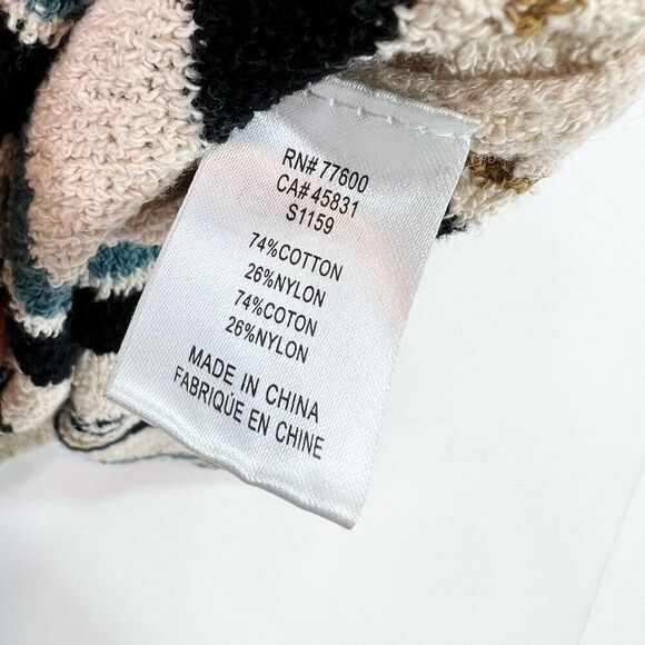 Salt Water Luxe Sweater Womens XS Cream & Black Striped Beachy Knitted Pullover - Picture 8 of 9